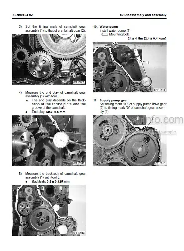 Photo 10 - Komatsu 114E-3 Series Shop Manual Engine