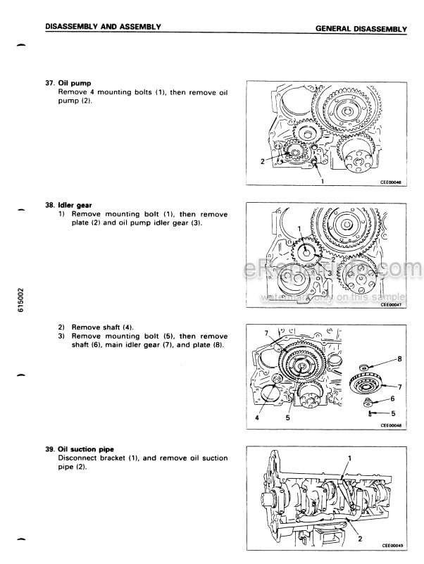 Photo 10 - Komatsu 125-2 Series Shop Manual Diesel Engine SEBN006410
