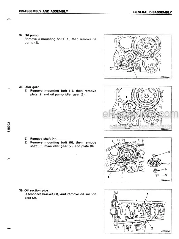 Photo 1 - Komatsu 125-2 Series Shop Manual Diesel Engine SEBN006410