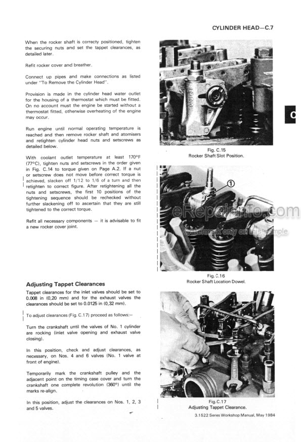Photo 3 - Komatsu 3.1522 3.1524 T3.1524 Workshop Manual Diesel Engine 4799008M1