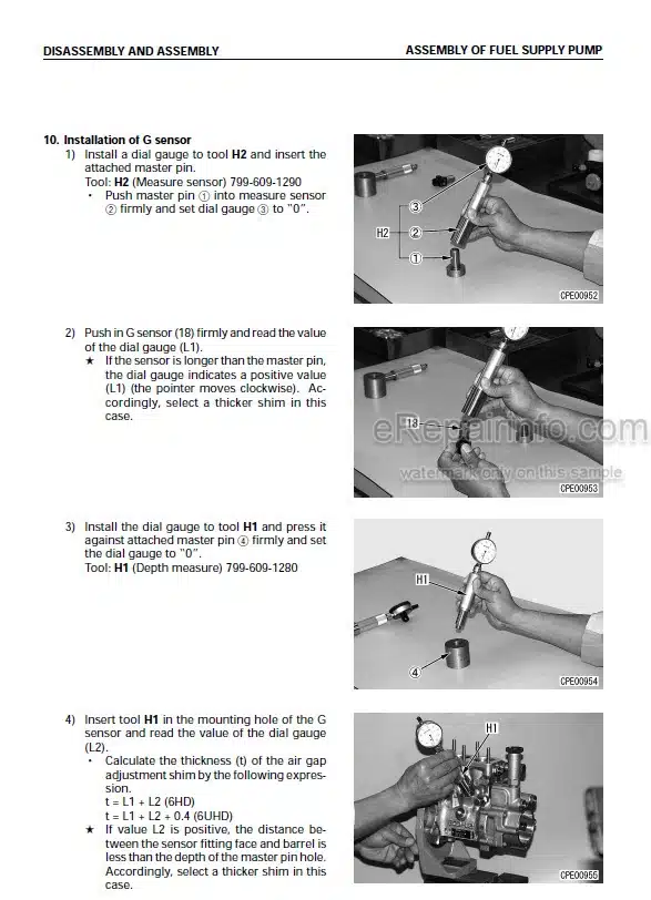 Photo 1 - Komatsu Shop Manual Components Of Engine SEBDCOMP009
