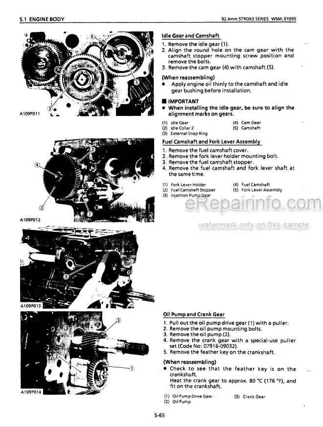 Photo 12 - Kubota 03 Series Workshop Manual Diesel Engine