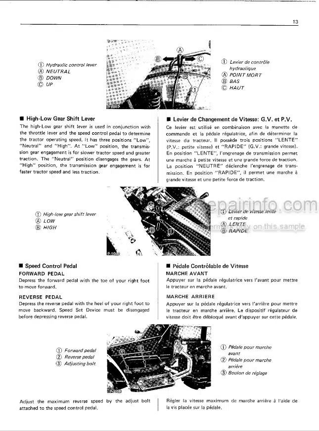 Photo 2 - Kubota B6100HST B7100HST Operators Manual Tractor 66206-62915