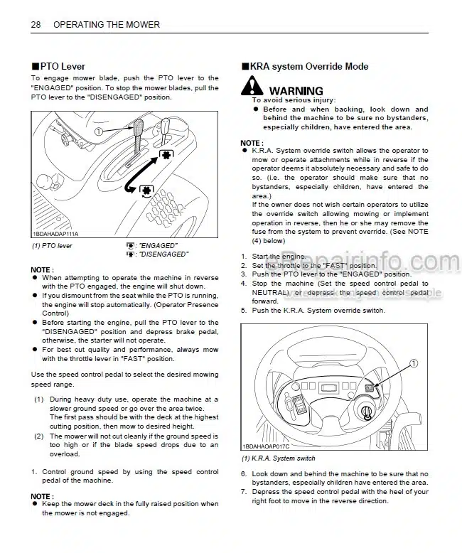 Photo 5 - Kubota L1720 Operators Manual Loader For Tractor 70000-70186