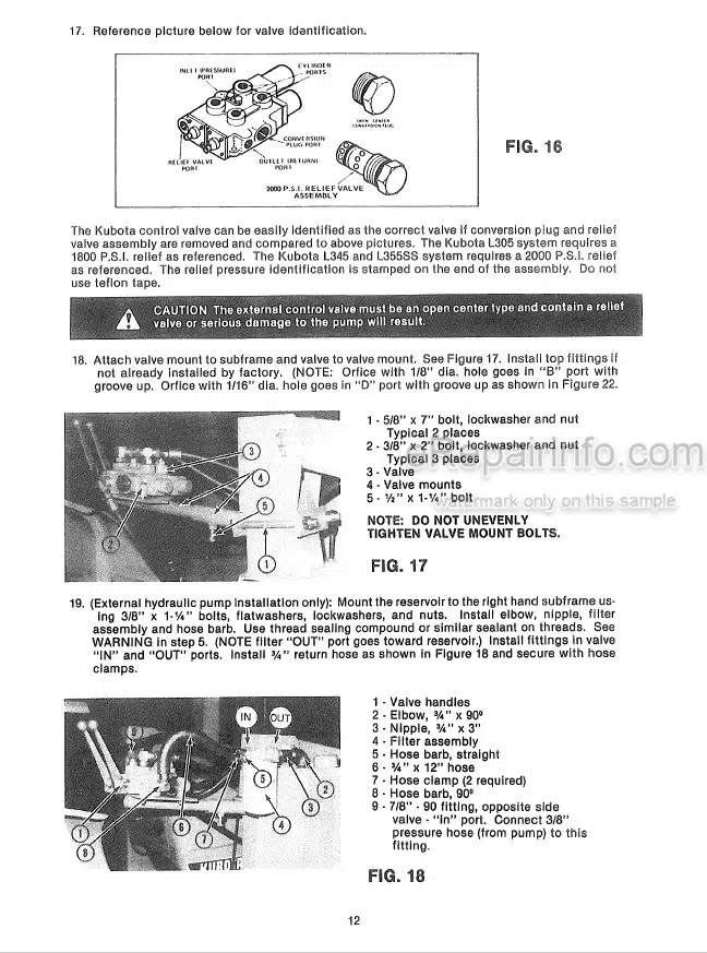 Photo 2 - Kubota L1720 Operators Manual Loader For Tractor 70000-70186