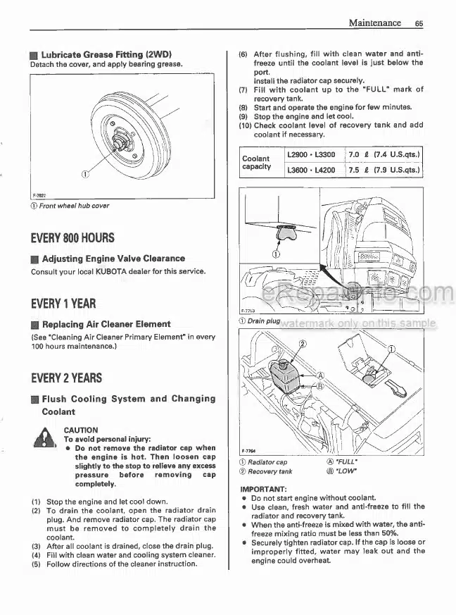 Photo 11 - Kubota L2900 L3300 L3600 L4200 Operators Manual Tractor TA040-1971-1