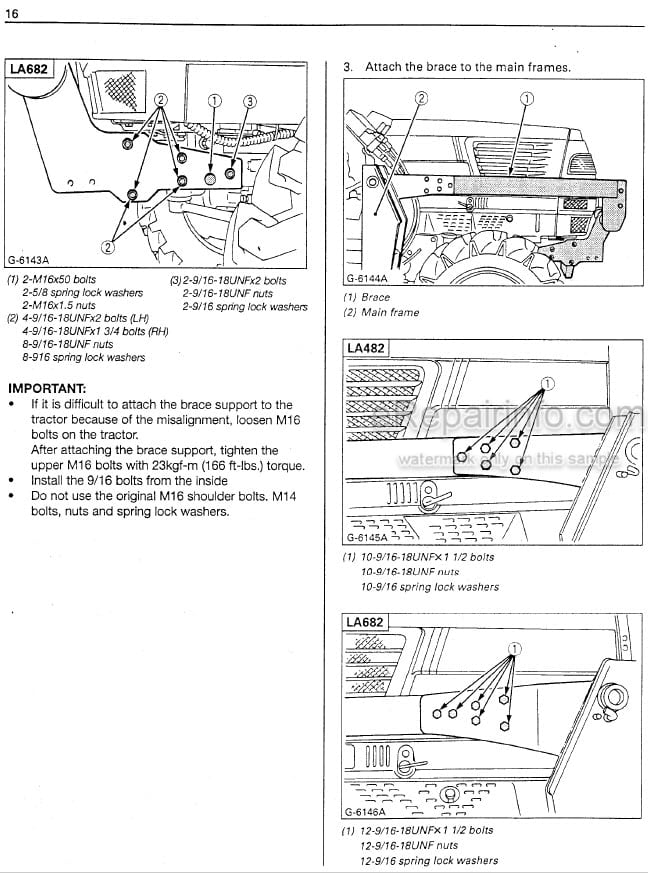 Photo 3 - Kubota LA482 LA682 Operators Manual Front Loader 7J243-6911-2
