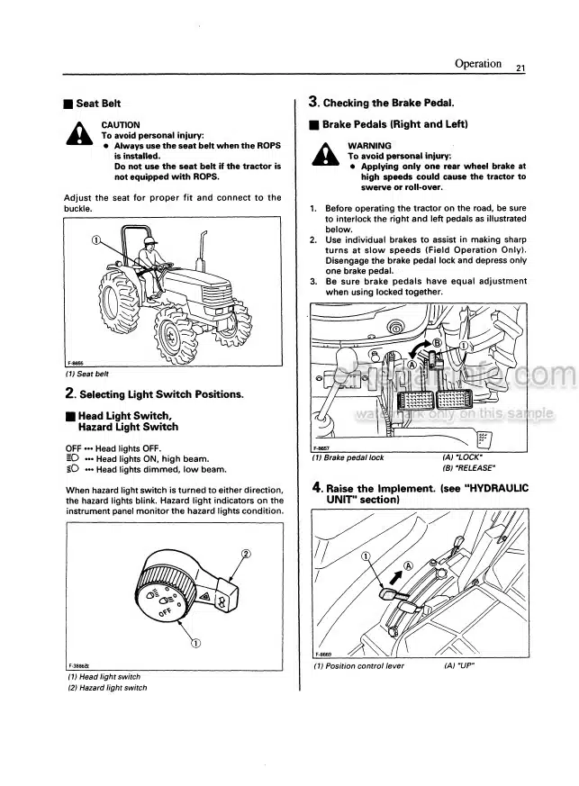 Photo 1 - Kubota M4700 M5400 Operators Manual Tractor 3A011-99713