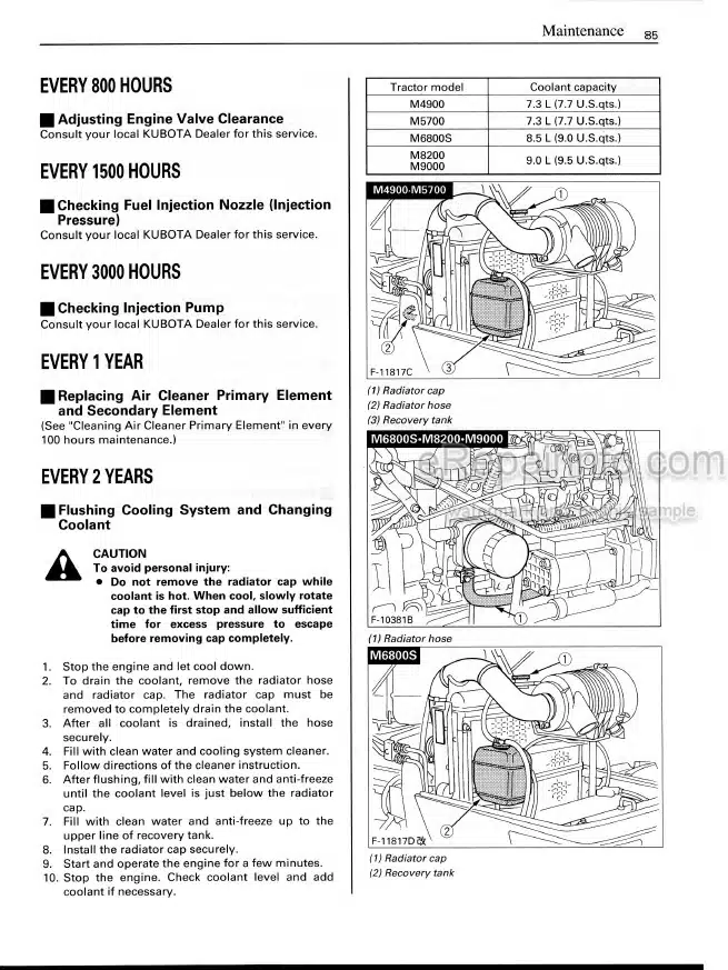 Photo 3 - Kubota M4900 M5700 M6800S M8200 M9000 Operators Manual Tractor
