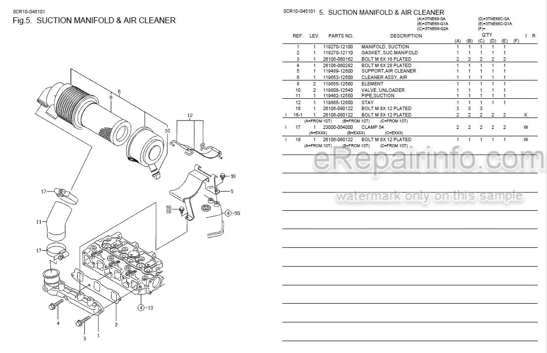Photo 6 - Yanmar Airman PDS265S-4B2 To PDS265SD-5B2 Parts Catalog Screw Compressor