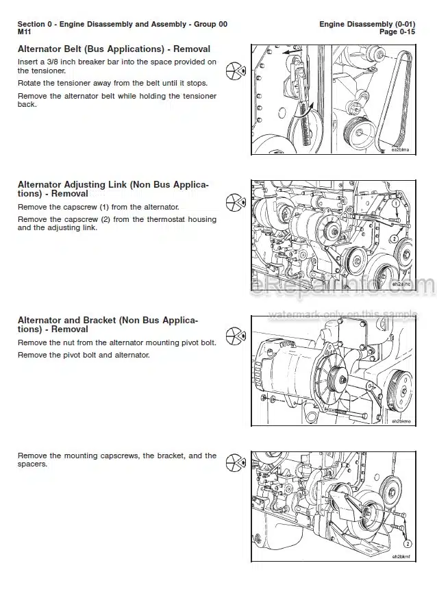 Photo 3 - Cummins M11 Series Shop Manual Engine 3666075