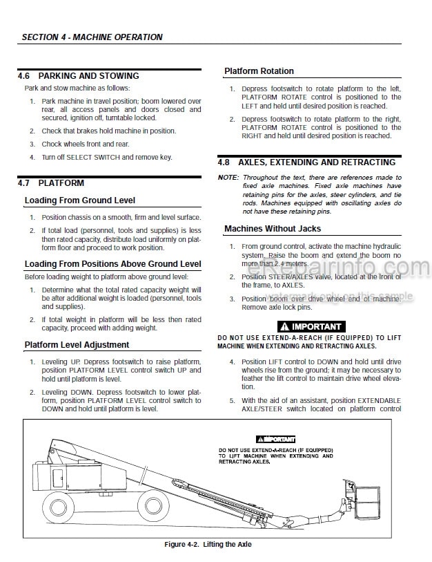 Photo 3 - JLG 100HX 100HX-10 110HX Operators And Safety Manual Boom Lift
