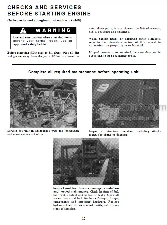 Photo 7 - JLG Gradall 534B-9 Operation And Lubrication Manual Telehandler 9103-4314