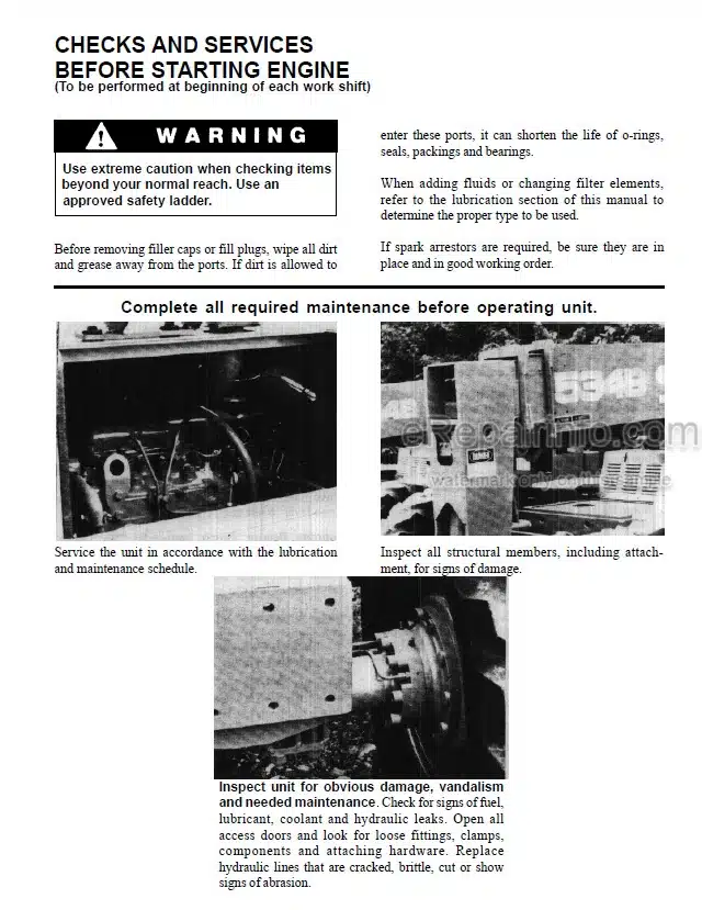 Photo 8 - JLG Gradall 534B Operation And Lubrication Manual Telehandler 9103-1380