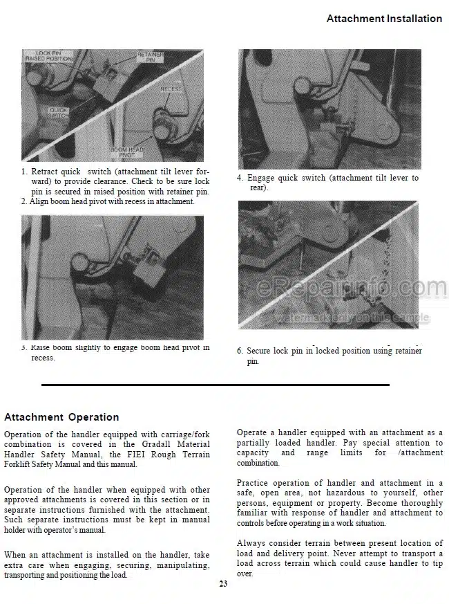 Photo 2 - JLG Gradall 544B Operation And Lubrication Manual Telehandler 9104-4339