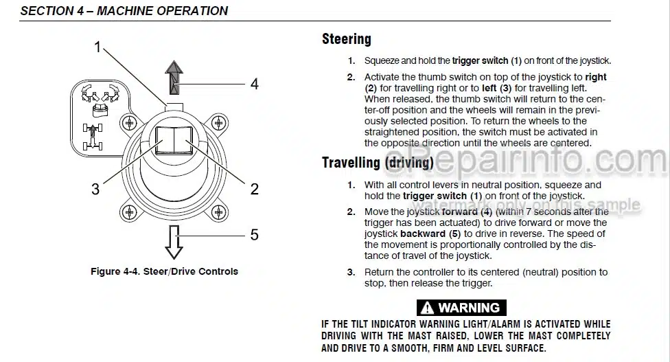 Photo 6 - JLG Toucan 8E 20E Operation And Safety Manual Mast Boom Lift SN A300052840-