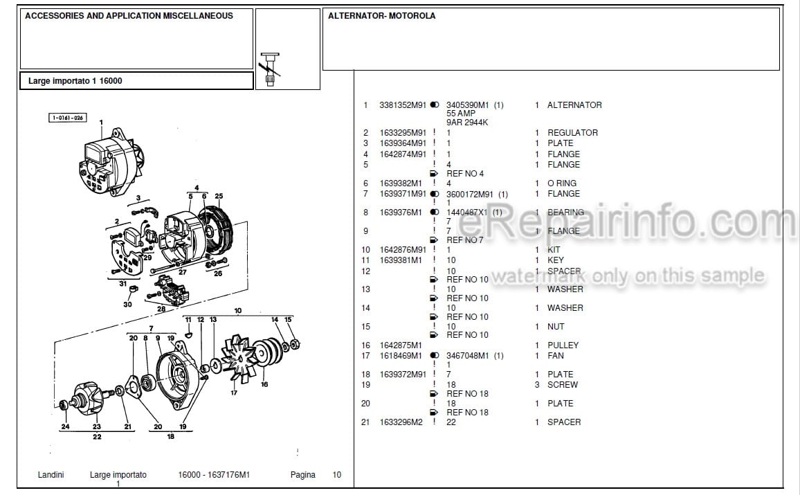 Photo 6 - Landini 9880 9880HC Parts Catalog Tractor