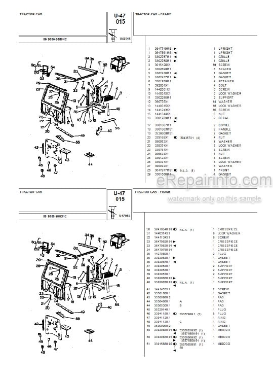 Photo 6 - Landini 9500 Parts Catalog Tractor 1825500M2