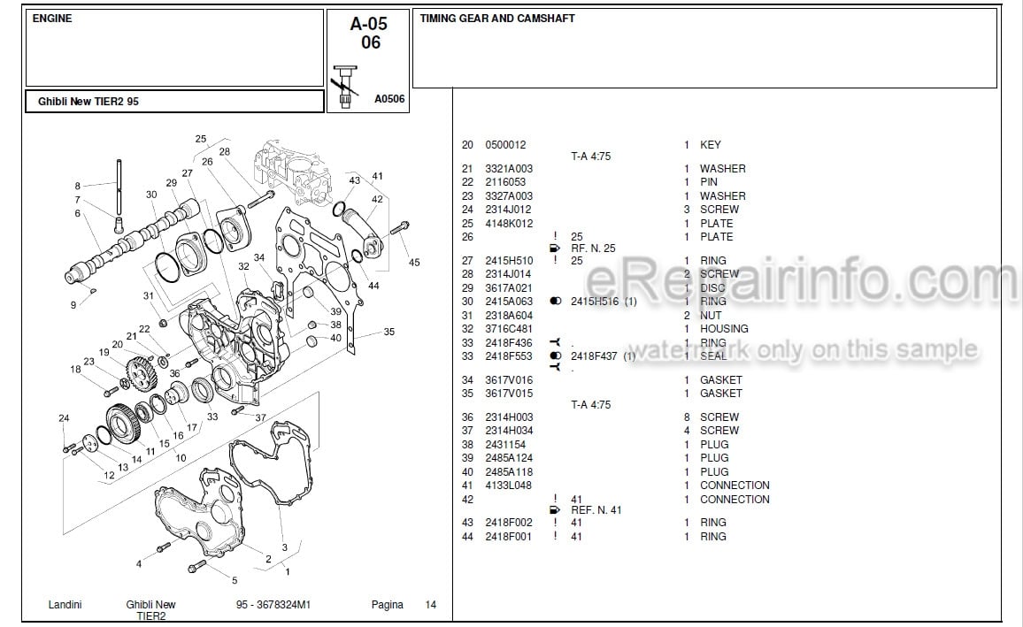 Photo 13 - Landini Ghibli 95 Parts Catalog Tractor 3678324M1