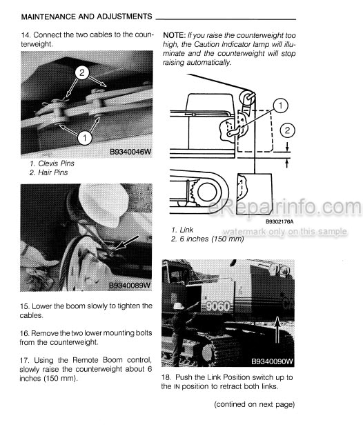 Photo 5 - Case 9060 Operators Manual Excavator 9-23830