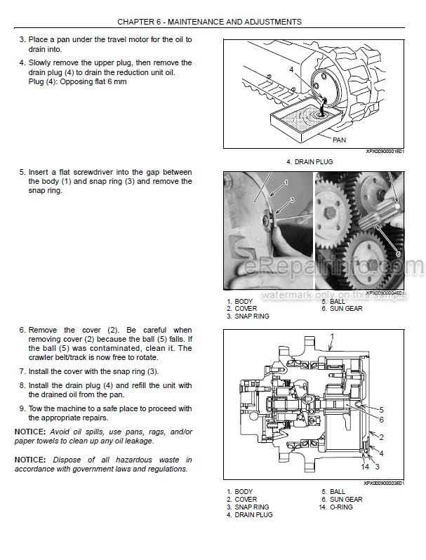 Photo 6 - Case CX55B Operators Manual Compact Hydraulic Excavator S2PS00005ZE01