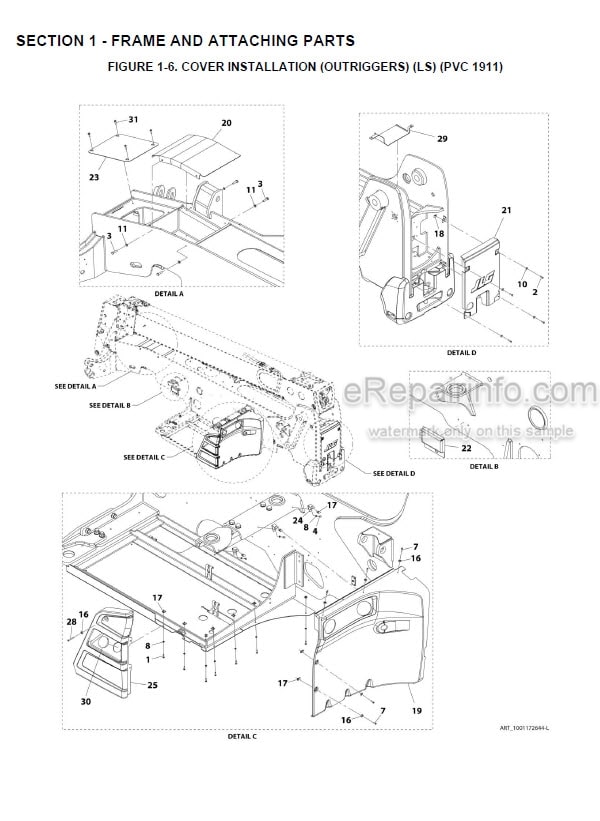 Photo 6 - JLG 1043 Illustrated Parts Manual Telehandler 31211315