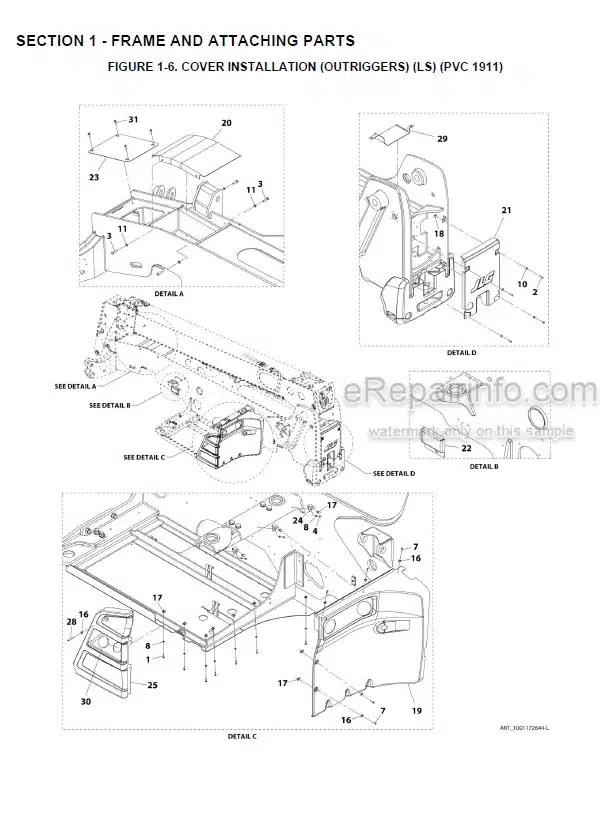Photo 6 - JLG 1043 Illustrated Parts Manual Telehandler 31211315