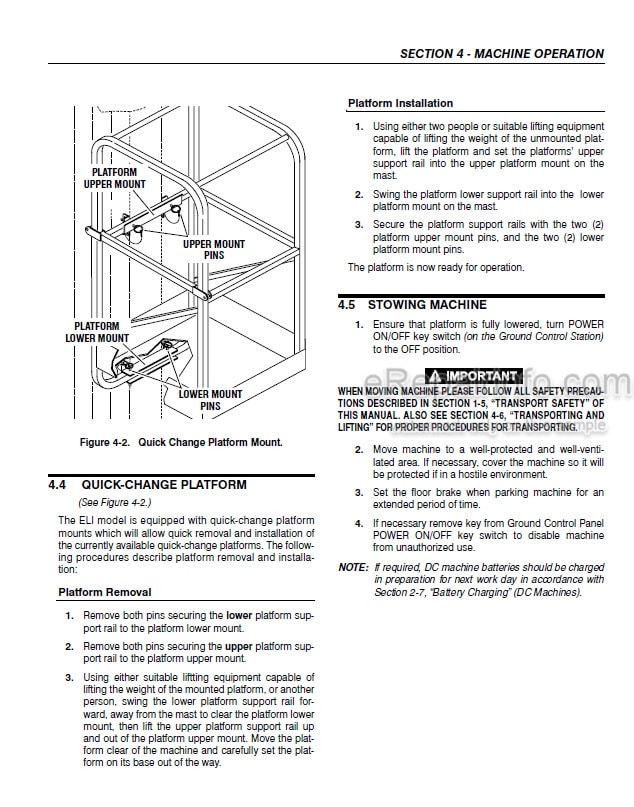 Photo 11 - JLG 15ELI Operators And Safety Manual Vertical Mast 3120778
