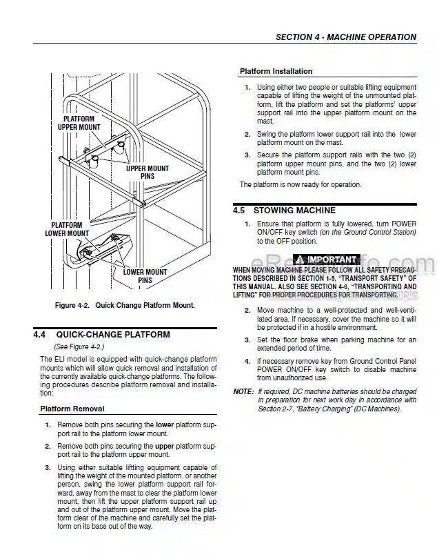 Photo 5 - JLG 15VPSP Operators And Safety Manual Vertical Mast 3120796