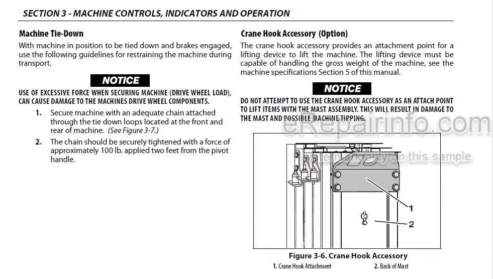 Photo 6 - JLG 19AMI Operation And Safety Manual Vertical Mast