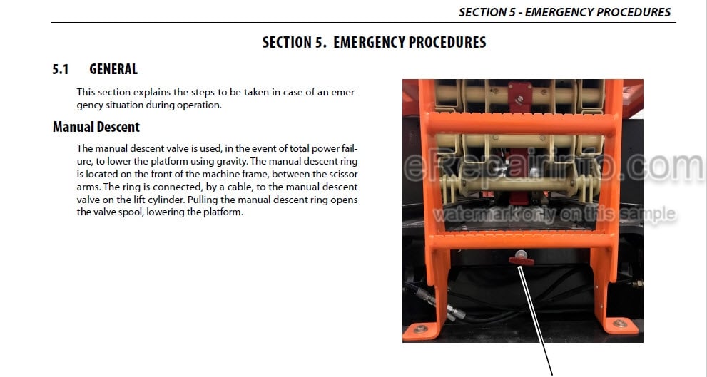 Photo 5 - JLG 260MRT PVC2004 Operation And Safety Manual Scissor Lift