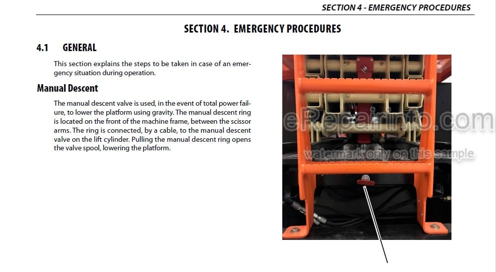 Photo 1 - JLG 260MRT PVC2004 Operation And Safety Manual Scissor Lift