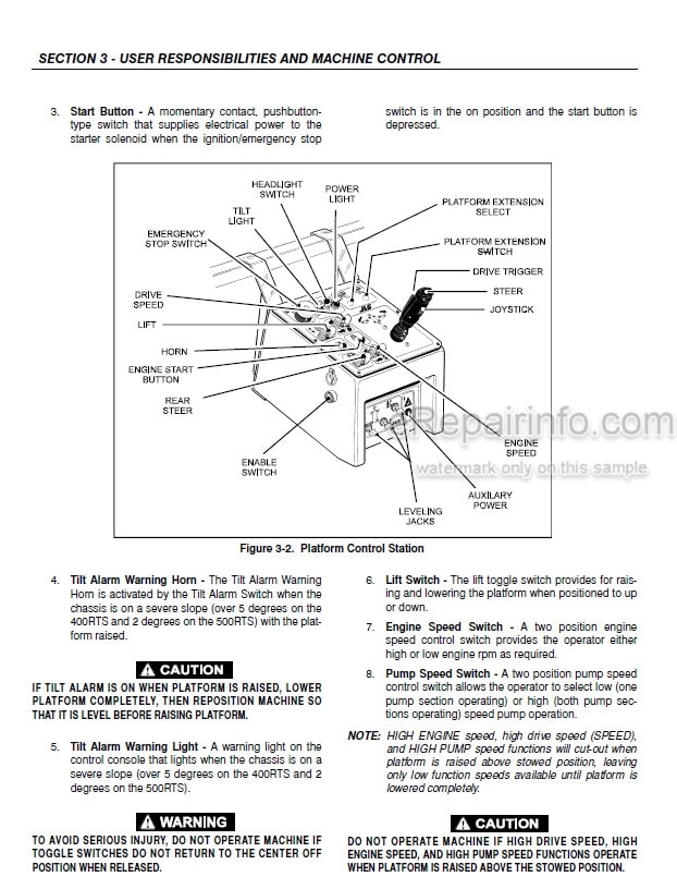 Photo 3 - JLG 400RTS 500RTS Operation And Safety Manual Scissor Lift