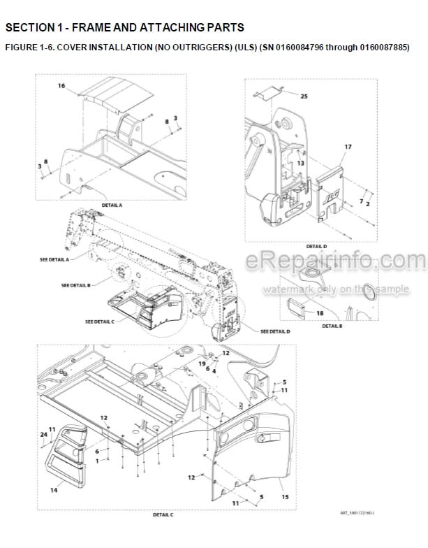 Photo 6 - JLG 642 742 943 1043 Illustrated Parts Manual Telehandler 31211111