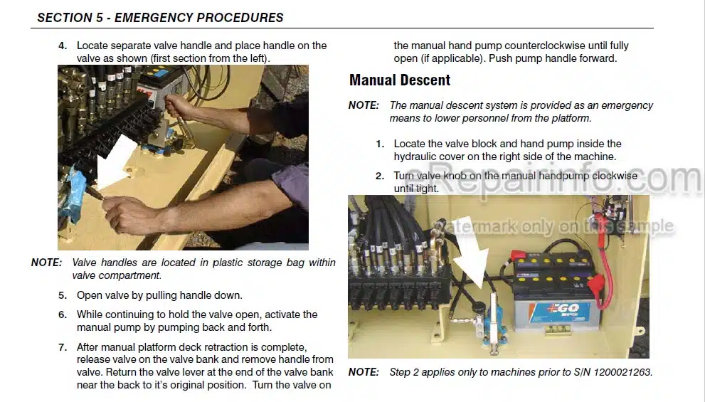 Photo 1 - JLG 80SL Operation Safety Maintenance Manual Scissor Lift 3121324