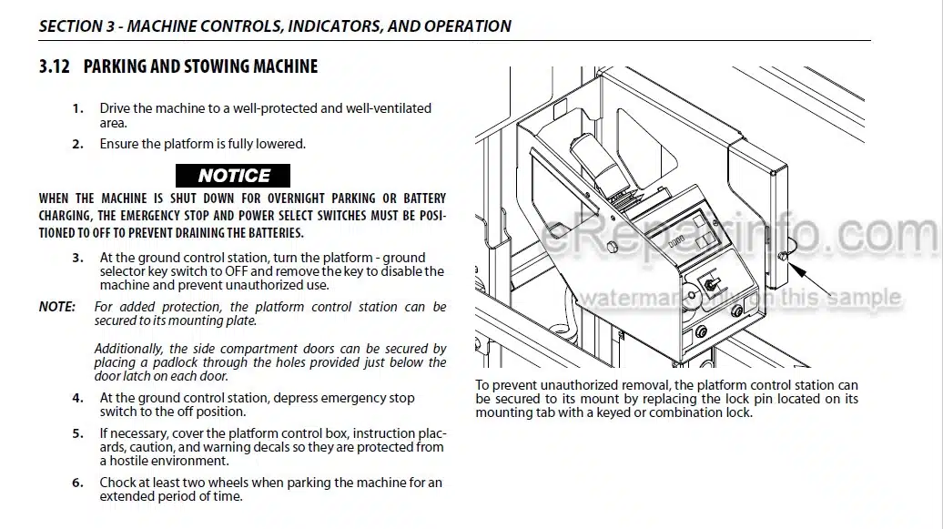 Photo 6 - JLG ES1330L ES1530L Operation And Safety Manual Scissor Lift