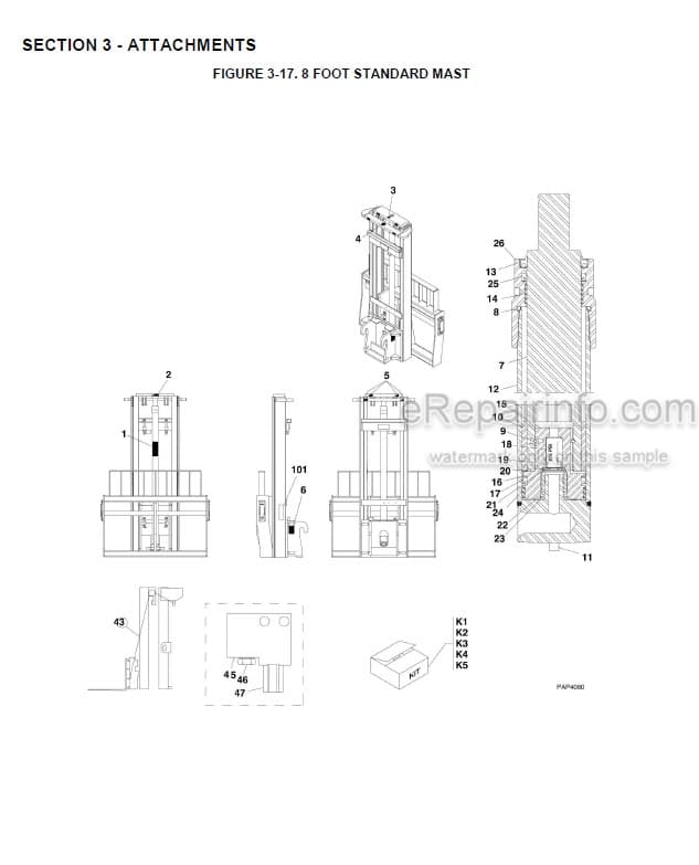 Photo 5 - JLG G10-55A G15-55A Accu Place Illustrated Parts Manual Telehandler 31200454
