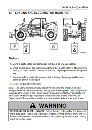 Photo 1 - JLG G5-19A G6-23A Operation And Safety Manual Telehandler 31200192