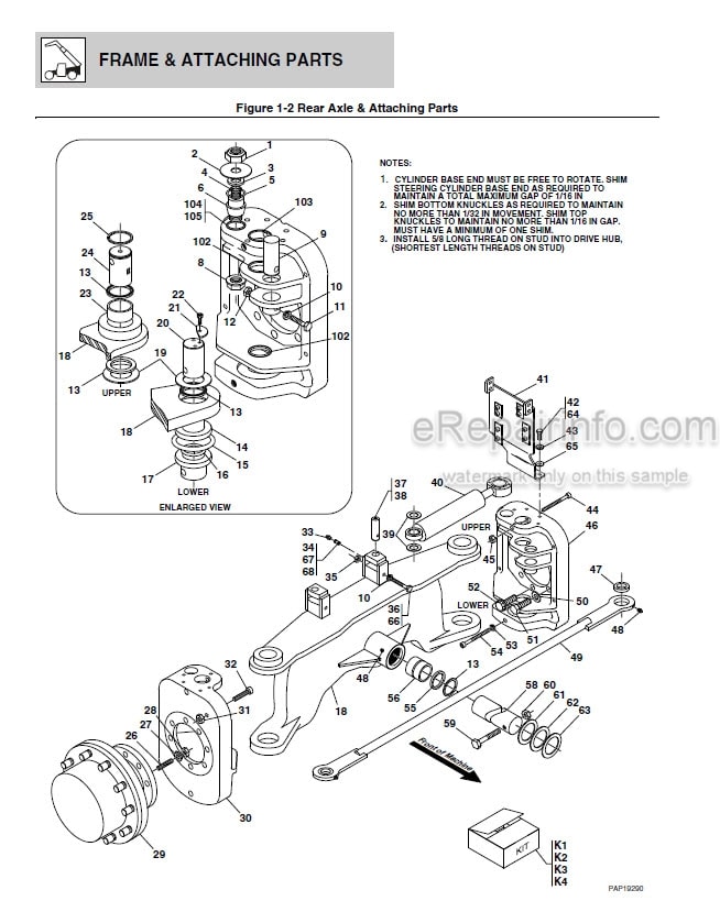 Photo 10 - JLG G6-42P Illustrated Parts Manual Telehandler 91404001