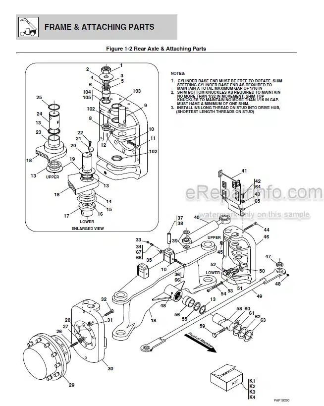 Photo 4 - JLG G6-42P Illustrated Parts Manual Telehandler 91404001