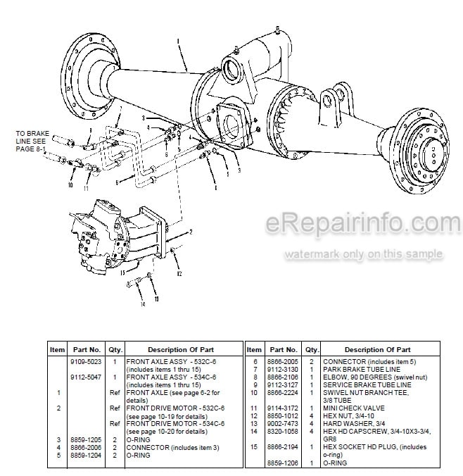 Photo 8 - JLG Gradall 532C-6 534C-6 Illustrated Parts Manual Telehandler 9112-4051