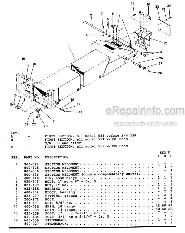 Photo 7 - JLG Gradall 552 554 Parts Manual Telehandler 9020-5894