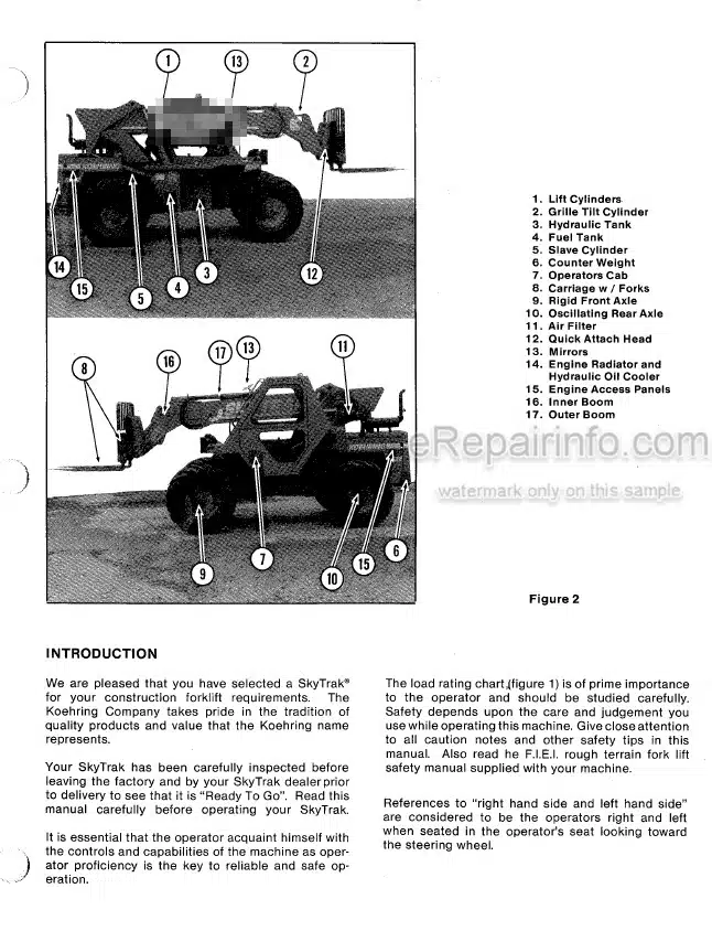 Photo 2 - JLG Skytrak 522 Operators And Safety Manual Telehandler 8990115