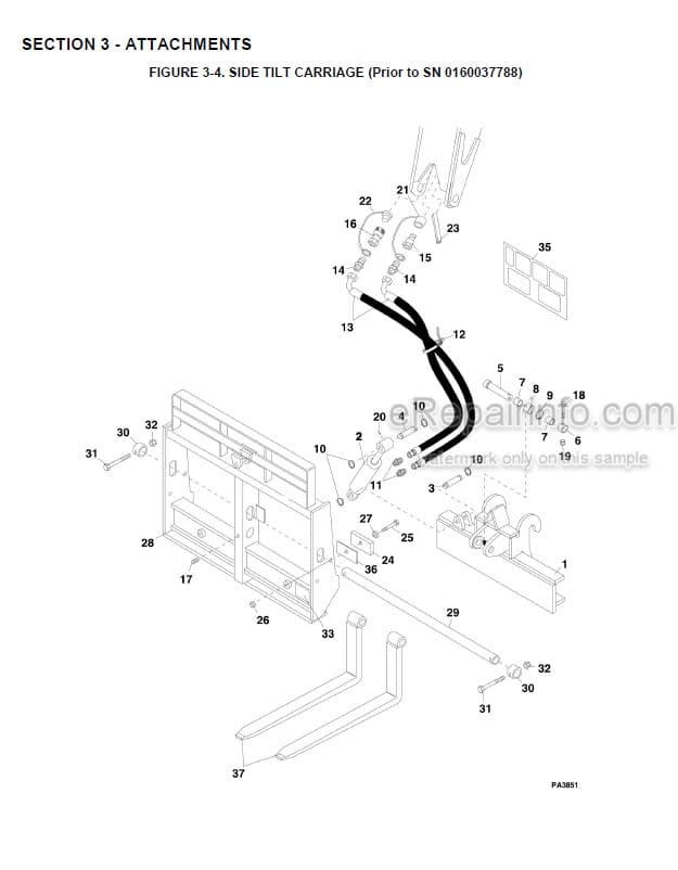 Photo 3 - JLG Skytrak 6042 Illustrated Parts Manual Telehandler 8990467