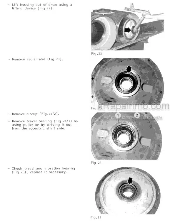 Photo 9 - Bomag BW75AD BW75ADL BW90ADL Repair Instructions Tandem Vibrating Roller  00819015