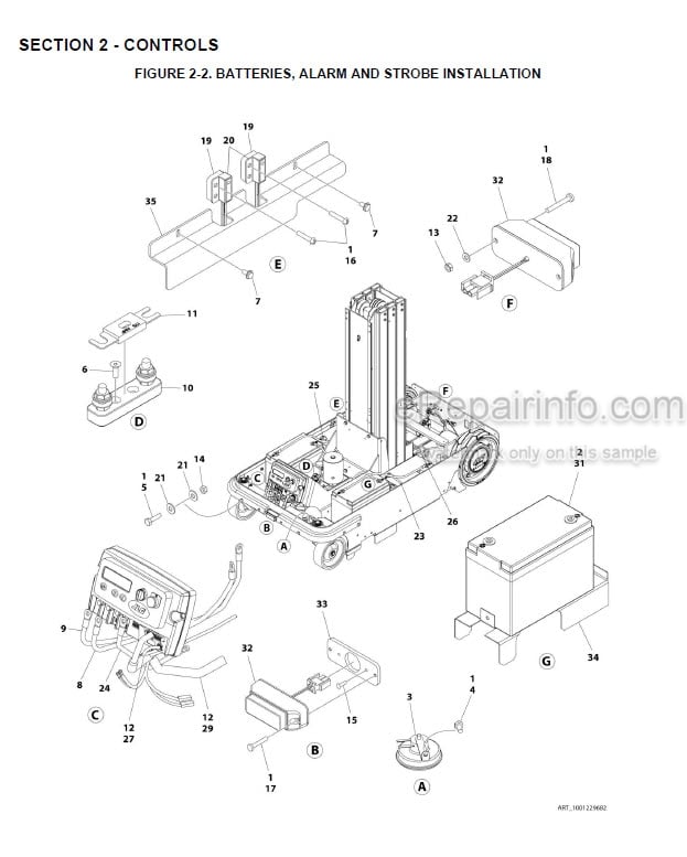 Photo 2 - JLG 10MSP Illustrated Parts Manual Vertical Mast 3121780 SN2