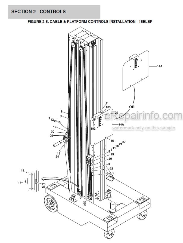 Photo 3 - JLG 12ELSP 15ELSP Illustrated Parts Manual Vertical Mast 3120786