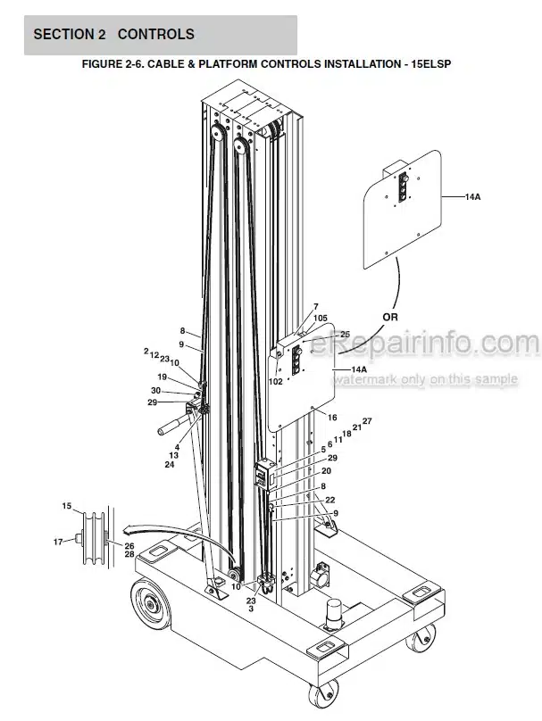 Photo 8 - JLG 12ELSP 15ELSP Illustrated Parts Manual Vertical Mast 3120786