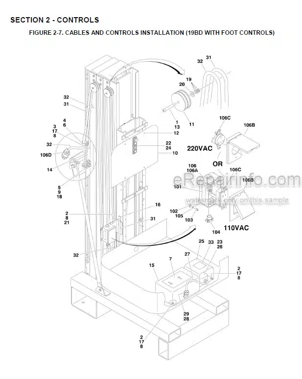 Photo 1 - JLG 15BD 19BD Illustrated Parts Manual Vertical Mast 3121155