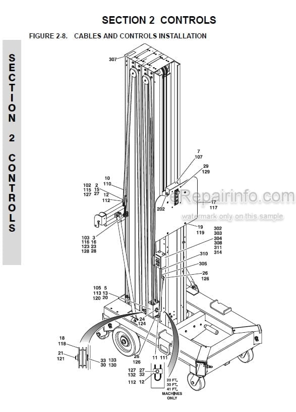 Photo 6 - JLG 20EL 25EL 30EL 36EL 41EL Illustrated Parts Manual Vertical Mast 3120783